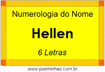 Numerologia do Nome Hellen