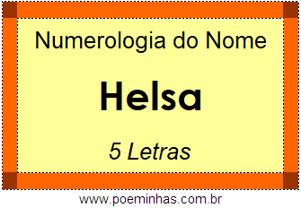 Numerologia do Nome Helsa