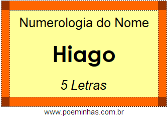 Numerologia do Nome Hiago