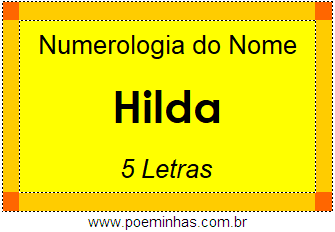 Numerologia do Nome Hilda