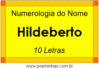 Numerologia do Nome Hildeberto