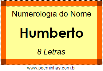 Numerologia do Nome Humberto