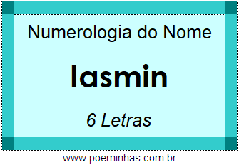 Numerologia do Nome Iasmin