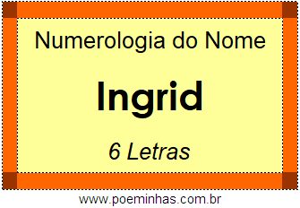 Numerologia do Nome Ingrid
