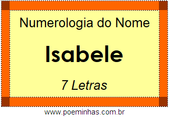 Numerologia do Nome Isabele
