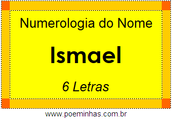 Numerologia do Nome Ismael