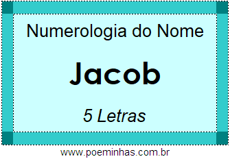 Numerologia do Nome Jacob
