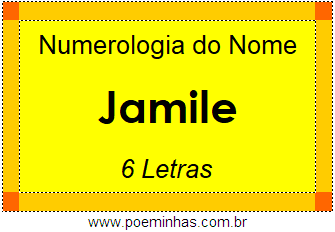 Numerologia do Nome Jamile