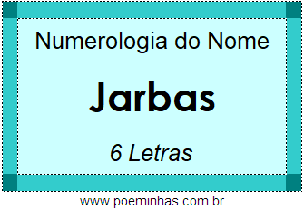 Numerologia do Nome Jarbas