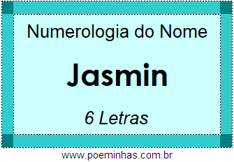 Numerologia do Nome Jasmin