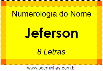 Numerologia do Nome Jeferson