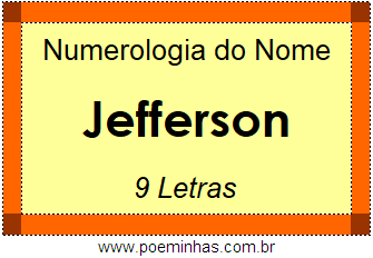 Numerologia do Nome Jefferson