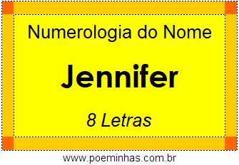 Numerologia do Nome Jennifer