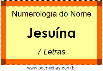Numerologia do Nome Jesuína