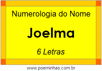 Numerologia do Nome Joelma
