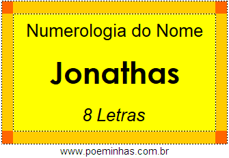 Numerologia do Nome Jonathas