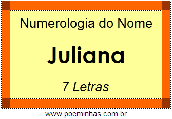 Numerologia do Nome Juliana
