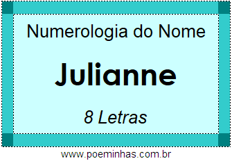 Numerologia do Nome Julianne