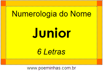 Numerologia do Nome Junior