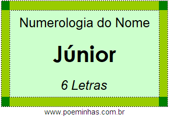 Numerologia do Nome Júnior