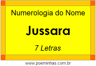 Numerologia do Nome Jussara