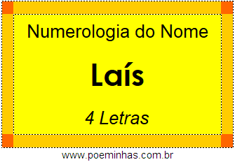Numerologia do Nome Laís