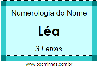 Numerologia do Nome Léa