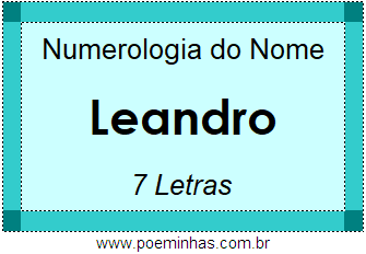 Numerologia do Nome Leandro