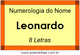 Numerologia do Nome Leonardo