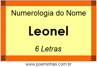 Numerologia do Nome Leonel