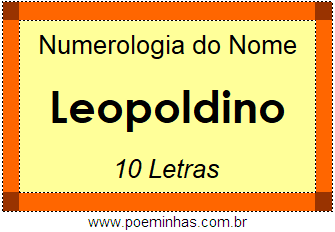 Numerologia do Nome Leopoldino