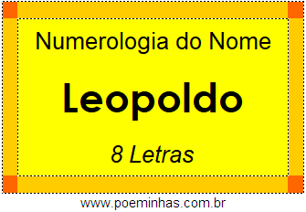 Numerologia do Nome Leopoldo