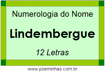 Numerologia do Nome Lindembergue
