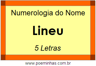 Numerologia do Nome Lineu