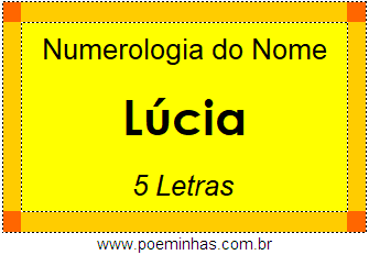 Numerologia do Nome Lúcia