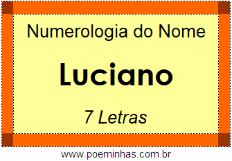 Numerologia do Nome Luciano