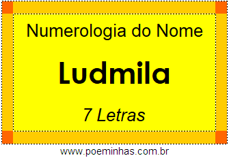 Numerologia do Nome Ludmila