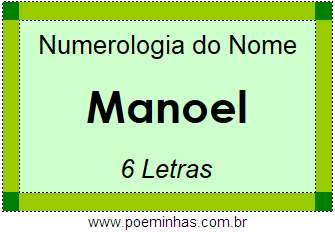 Numerologia do Nome Manoel
