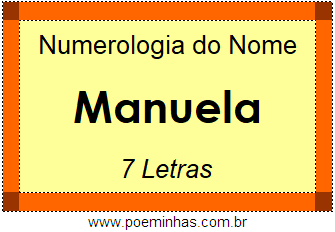 Numerologia do Nome Manuela