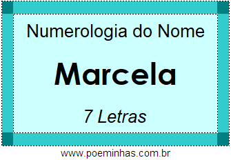 Numerologia do Nome Marcela