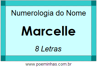 Numerologia do Nome Marcelle