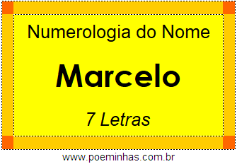 Numerologia do Nome Marcelo