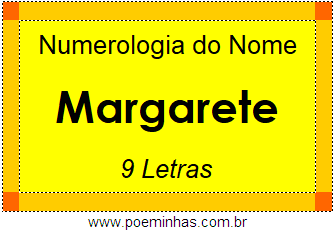 Numerologia do Nome Margarete