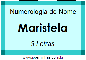 Numerologia do Nome Maristela