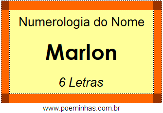 Numerologia do Nome Marlon