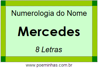 Numerologia do Nome Mercedes