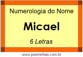 Numerologia do Nome Micael