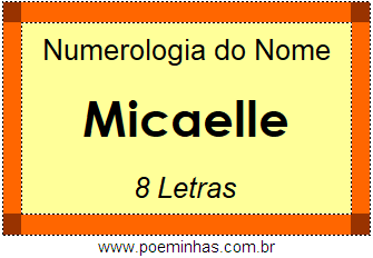 Numerologia do Nome Micaelle