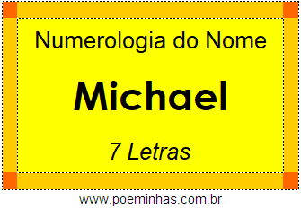 Numerologia do Nome Michael