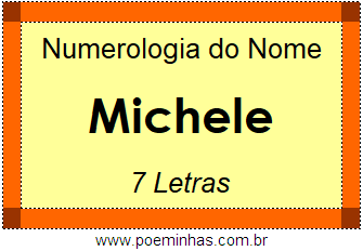 Numerologia do Nome Michele